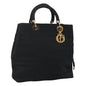 Christian Dior Lady Dior Bag Nylon Black Nylon Handbag Rovelle Bags