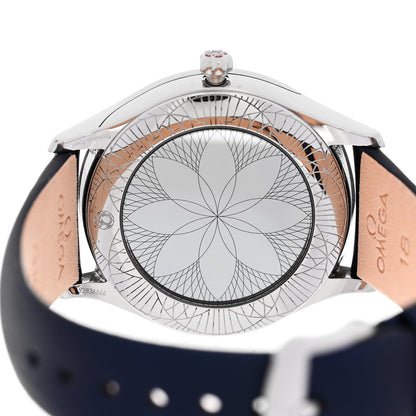 Stainless Steel Satin Diamond Bezel 36mm De Ville Tresor Quartz Watch White 428.17.36.60.04.001