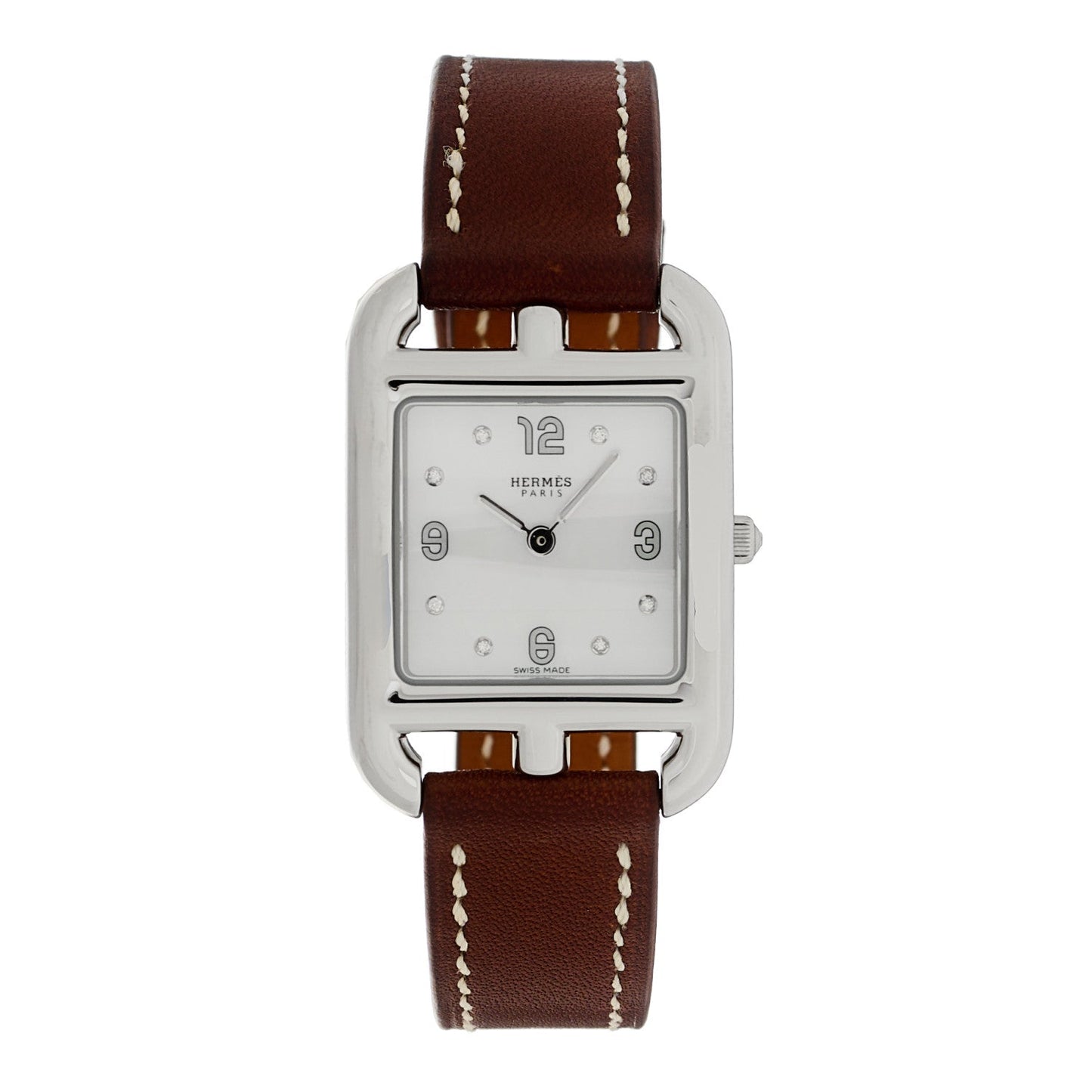 Stainless Steel Barenia Diamond Mother of Pearl 23mm Cape Cod Quartz Watch Fauve