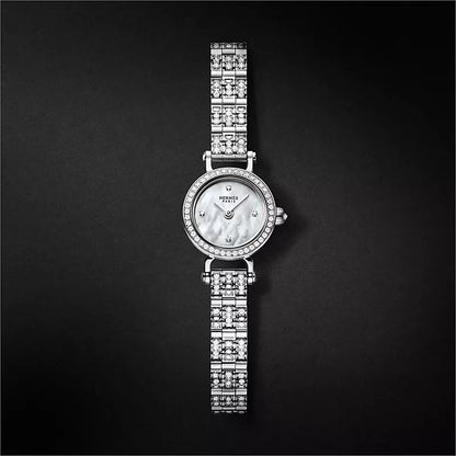 Hermes Faubourg Watch Mini Model 15 mm White Gold