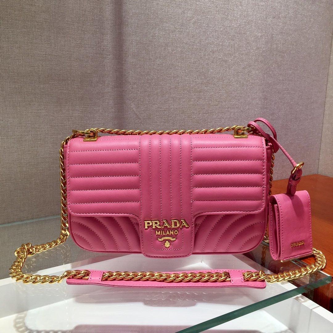 Medium Leather Prada Diagramme Bag