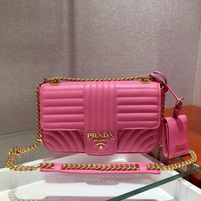 Medium Leather Prada Diagramme Bag