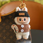(Baby + clothes) Sitting party baby clothes plush vinyl face doll bag pendant girl gift