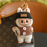 (Baby + clothes) Sitting party baby clothes plush vinyl face doll bag pendant girl gift