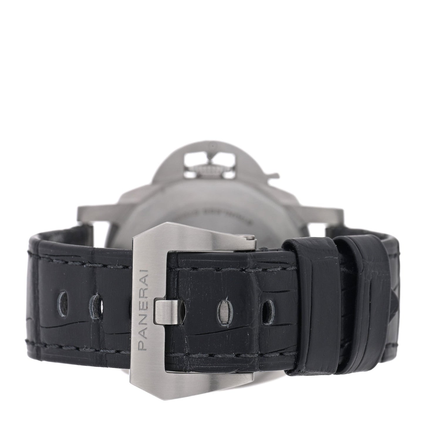 Stainless Steel Alligator 40mm Luminor Quaranta Automatic Watch White PAM01371