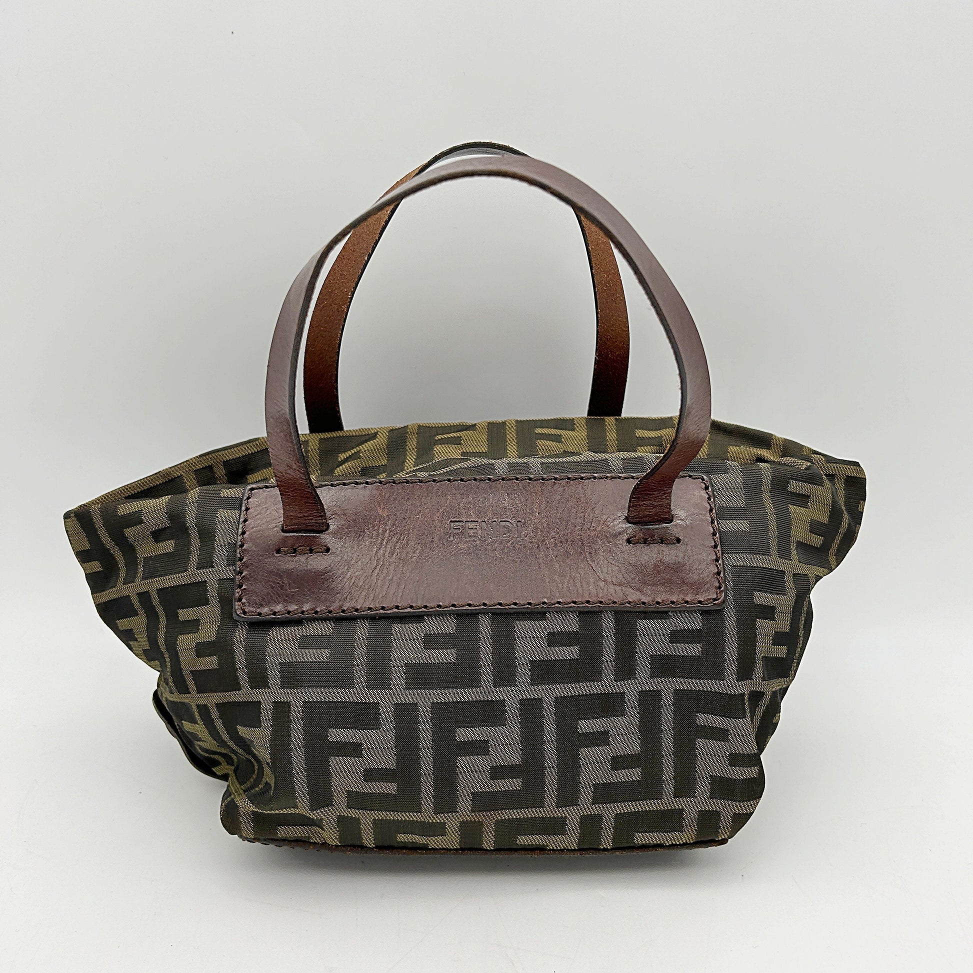 Fendi Zucca FF Top Handle Bag - Brown Handle Bags, Handbags fe8814vf Rovelle Bags