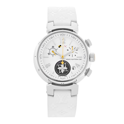 Stainless Steel Rubber Mother of Pearl 34mm Tambour Lovely Cup Quartz Watch
