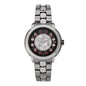 Stainless Steel Mother of Pearl Topaz Spinel 38mm Ishine Rotating Gem Two Tone Quartz Watch Black