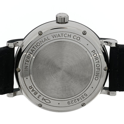 Stainless Steel Alligator Diamond 37mm Portofino Automatic Watch Grey IW458102