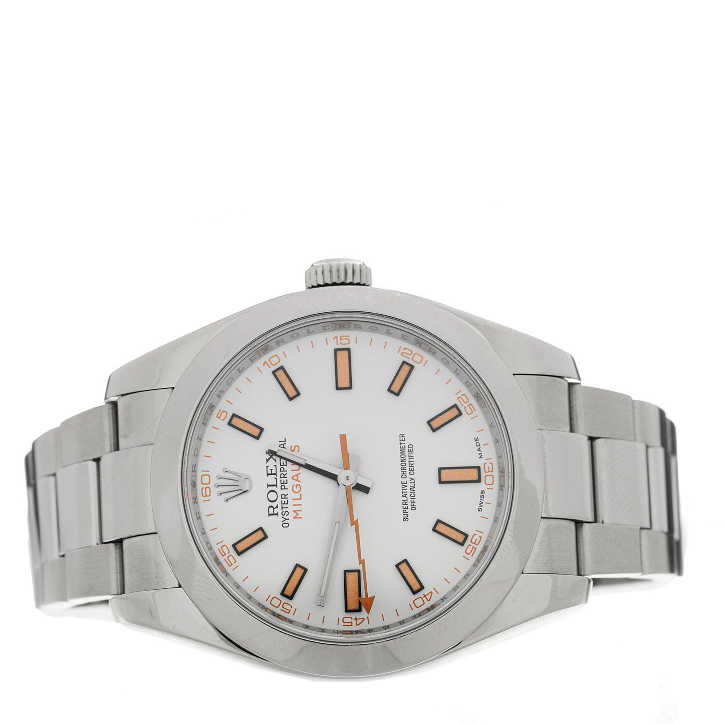 Stainless Steel 40mm Oyster Perpetual Milgauss Watch  White 116400