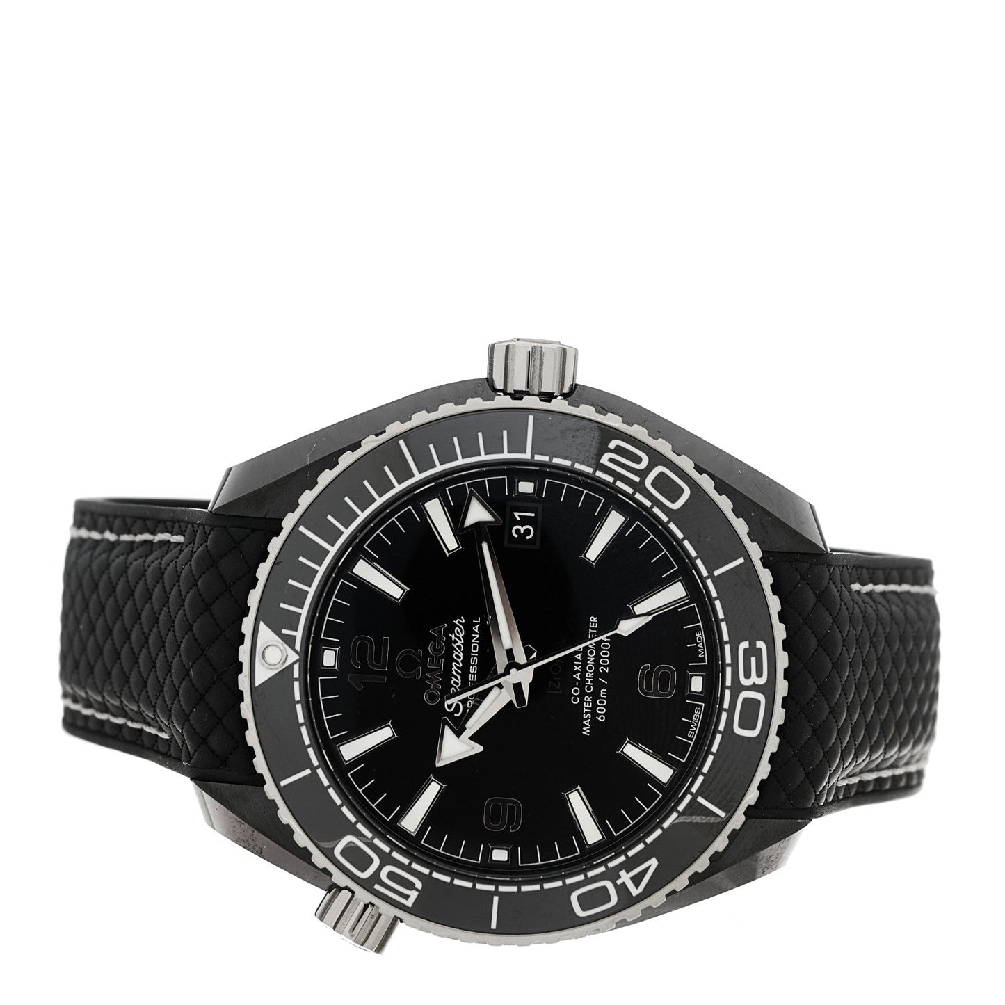 Ceramic Titanium Rubber 39.5mm Seamaster Planet Ocean 600M Automatic Watch Black 215.92.40.20.01.001