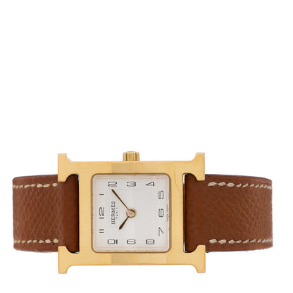 Stainless Steel Epsom 21mm Heure H Hour Quartz Watch Gold