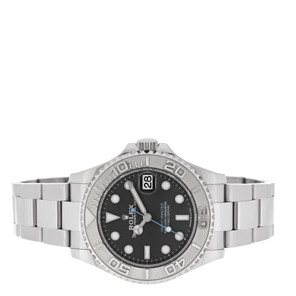 Stainless Steel Platinum 37mm Oyster Perpetual Date Yacht-Master Watch Slate 268622