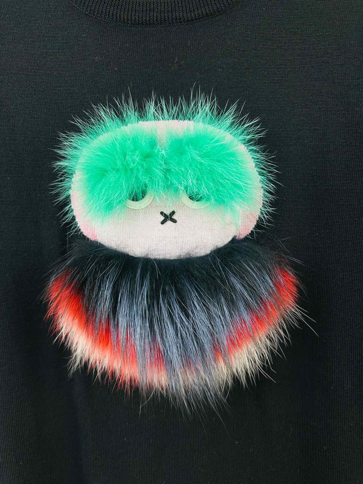 FENDI Bug Eye Black Multicolor Size US 4 Jumper Rovelle Bags