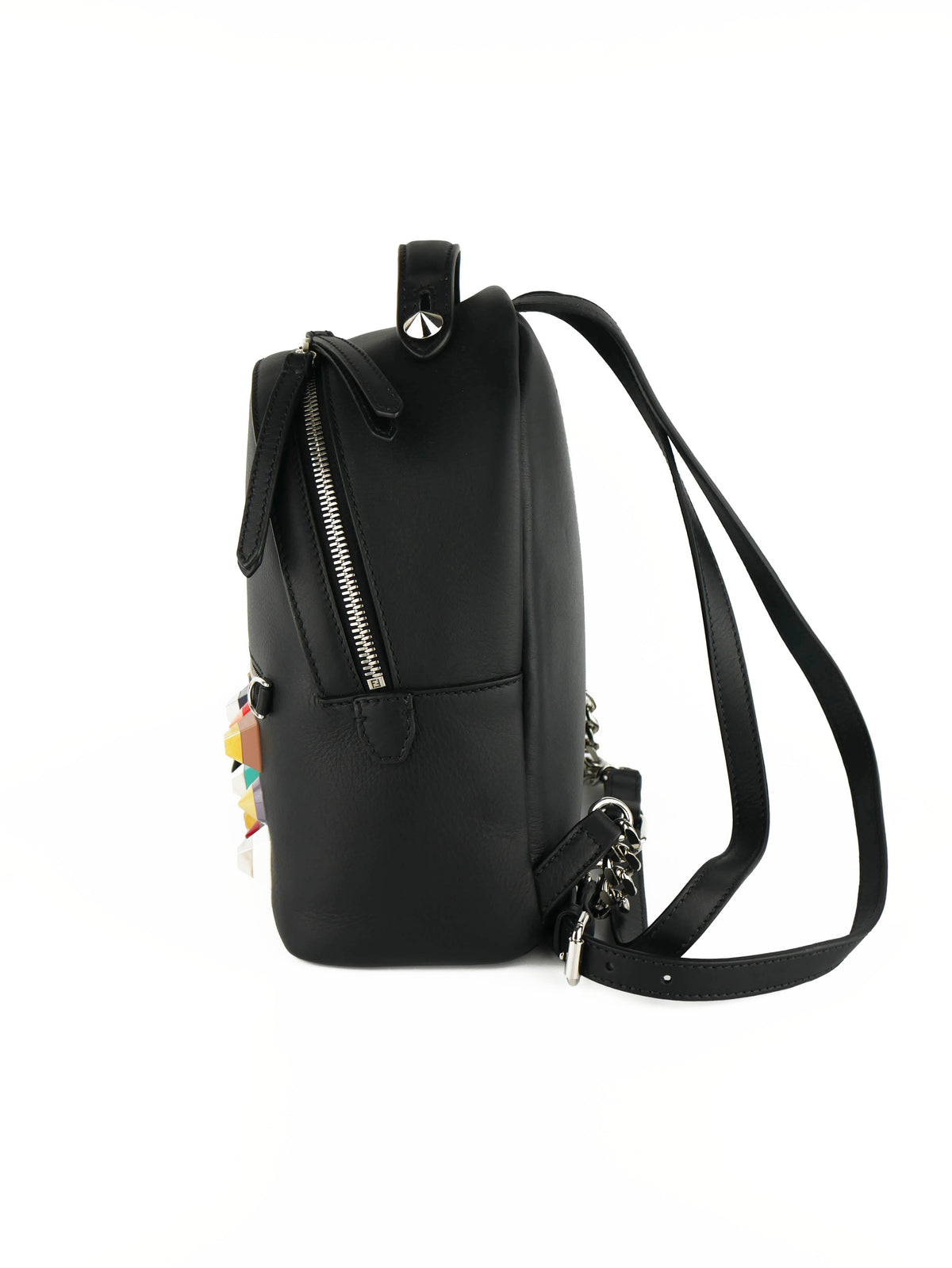 Fendi Black Mini Pyramid Studded Backpack Rovelle Bags