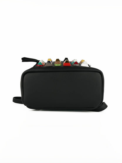 Fendi Black Mini Pyramid Studded Backpack Rovelle Bags