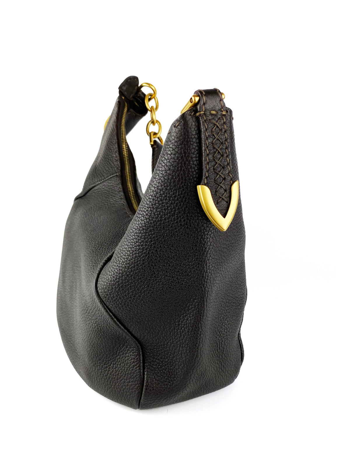 Fendi Roman Leather Brown Handbag Rovelle Bags