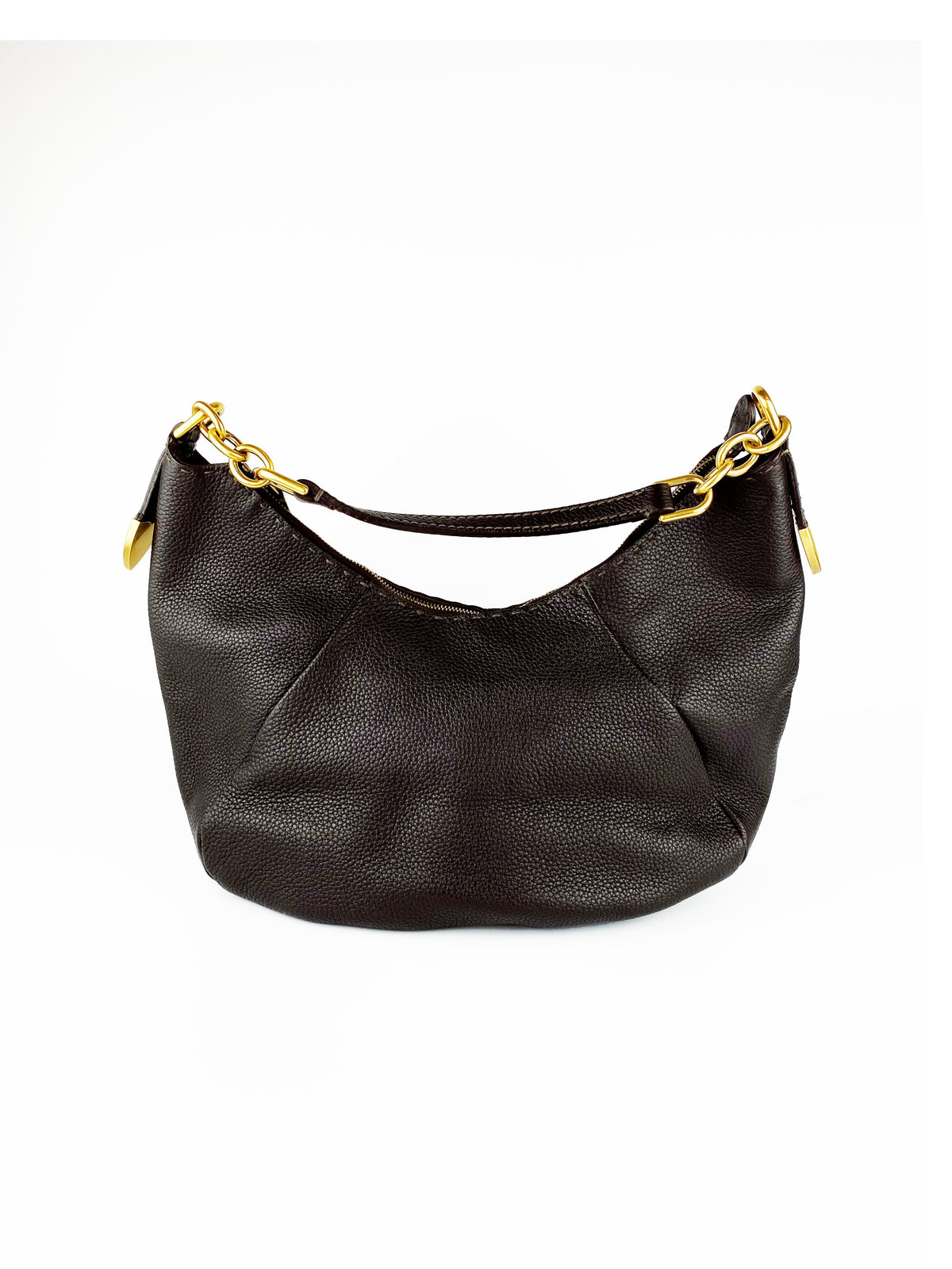 Fendi Roman Leather Brown Handbag Rovelle Bags