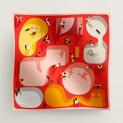 Hermes Figures Libres Scarf 90
