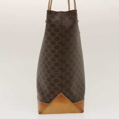 Luxury CELINE Macadam Canvas Tote Bag PVC Leather Brown fm1323