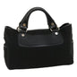 Luxury CELINE C Macadam Canvas Tote Bag Buggy Bag Black fm1376