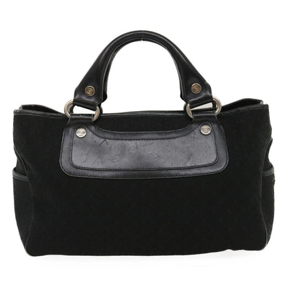 Luxury CELINE C Macadam Canvas Tote Bag Buggy Bag Black fm1376