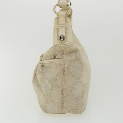 Luxury CELINE Macadam Canvas Shoulder Bag Beige fm1927