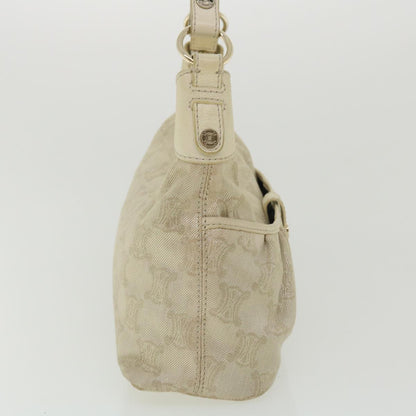 Luxury CELINE Macadam Canvas Shoulder Bag Beige fm1927