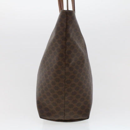 Luxury CELINE Macadam Canvas Tote Bag PVC Leather Brown fm2373