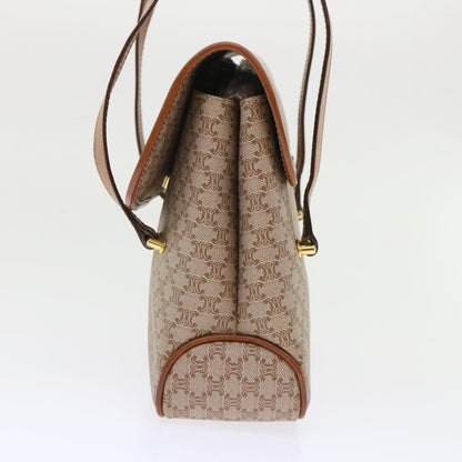 Luxury CELINE Macadam Canvas Shoulder Bag Beige fm2486