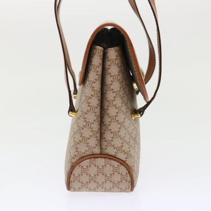 Luxury CELINE Macadam Canvas Shoulder Bag Beige fm2486