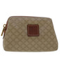 Luxury CELINE Macadam Canvas Pouch Beige fm2545