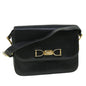 Luxury CELINE Horse Carriage Shoulder Bag Leather Black fm2707
