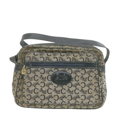 Luxury CELINE Horse Carriage C Macadam Canvas Shoulder Bag Navy Blue fm272