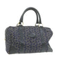 Luxury CELINE horse carriage C Macadam Canvas Hand Bag Navy Blue fm274