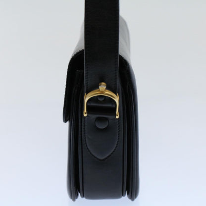 Luxury CELINE Horse Carriage Shoulder Bag Leather Black fm2800