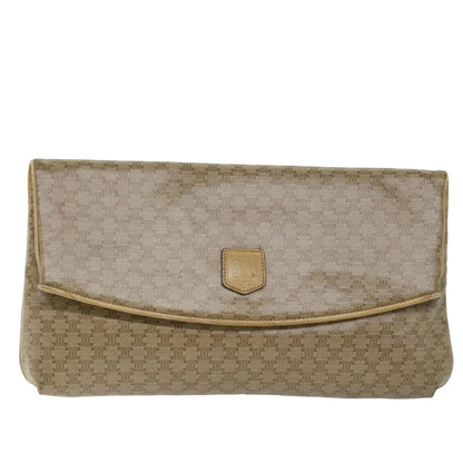 Luxury CELINE Macadam Canvas Clutch Bag Beige fm2889