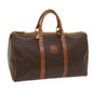 Luxury CELINE Macadam Canvas Boston Bag PVC Brown fm3128
