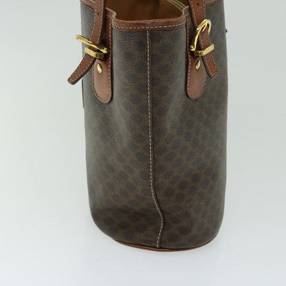 Luxury CELINE Macadam Canvas Tote Bag PVC Brown fm3196