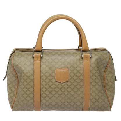 Luxury CELINE Macadam Canvas Boston Bag Beige fm3561