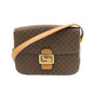 Luxury CELINE Horse Carriage Macadam Canvas Shoulder Bag Brown fm673