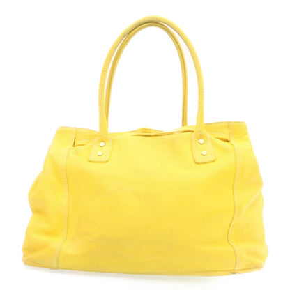Luxury CELINE Shoulder Bag Leather Yellow fm965