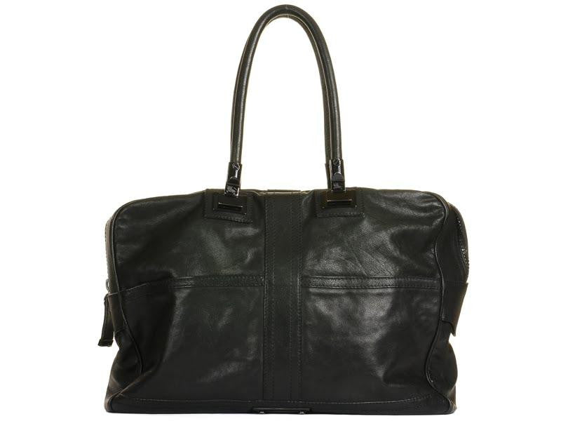 Burberry Prorsum Weekender Leather Black Handbag