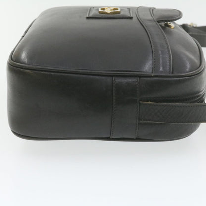 Luxury CELINE Horse Carriage Macadam Shoulder Bag Leather Black am1005g