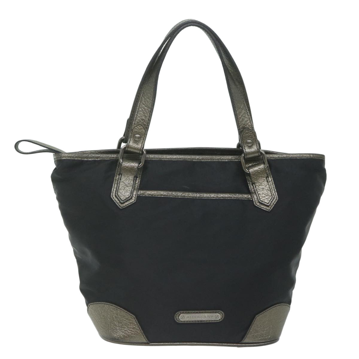 Burberry Auth Nylon Black Handbag Style 2
