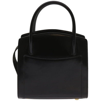 Luxury CELINE Hand Bag Leather 2way Black hk1062