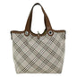 Luxury Burberry Nova Check Reversible Tote Bag Nylon Beige Auth hk1321