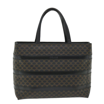 Luxury CELINE Macadam Canvas Tote Bag PVC Leather Black hk888