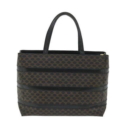 Luxury CELINE Macadam Canvas Tote Bag PVC Leather Black hk888