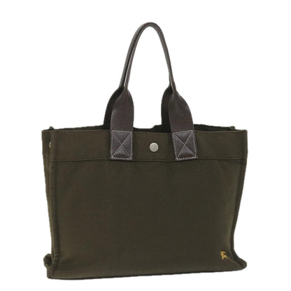 Burberry Label Auth Canvas Blue Tote Bag
